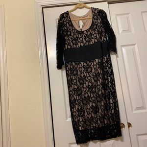 Eva Mendez Lace & Nude dress